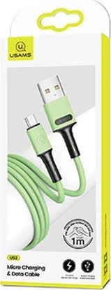 Изображение Kabel USB Usams USB-A - microUSB 1 m Zielony (69871-uniw)