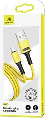 Изображение Kabel USB Usams USB-A - microUSB 1 m Żółty (69872-uniw)