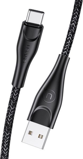 Изображение Kabel USB Usams USB-A - USB-C 1 m Czarny (63794-uniw)