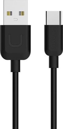 Изображение Kabel USB Usams USB-A - USB-C 1 m Czarny (63881-uniw)