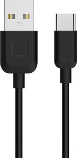 Изображение Kabel USB Usams USB-A - USB-C 1 m Czarny (63881-uniw)