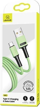 Изображение Kabel USB Usams USB-A - USB-C 1 m Zielony (69875-uniw)