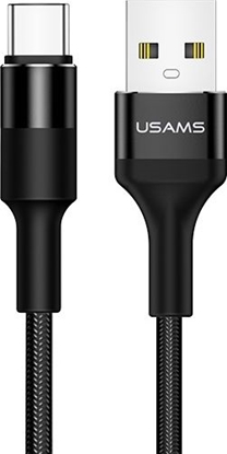 Изображение Kabel USB Usams USB-A - USB-C 1.2 m Czarny (SJ221TC01)