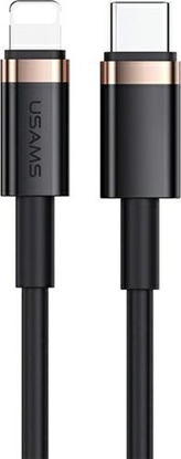 Изображение Kabel USB Usams USB-C - Lightning 1.2 m Czarny (SJ484USB01)