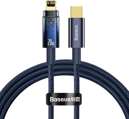 Attēls no Kabel USB Baseus USB-C - Lightning 1 m Niebieski (CATS000003)