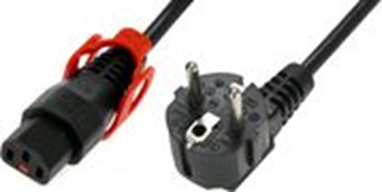 Picture of Kabel zasilający MicroConnect IEC LOCK+ C13 - R/A SCHUKO, 2m (EL332S)