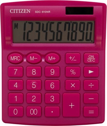 Изображение Kalkulator Citizen Citizen kalkulator SDC810NRPKE, różowa, biurkowy, 10 miejsc, podwójne zasilanie
