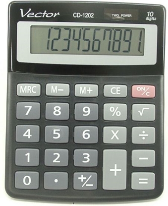 Изображение Kalkulator Vector (KAV CD-1202 BLK)