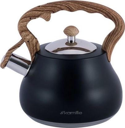 Picture of Kamille Czajnik stalowy z gwizdkiem 2.7 L Czarny Kamille KM-1092