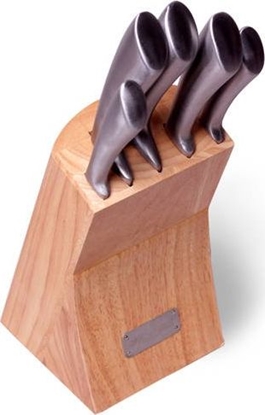 Изображение Kamille Zestaw noży 5 sztuk w bloku drewnianym Kamille KM-5130