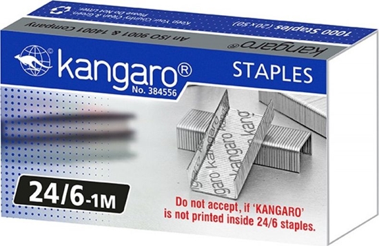 Изображение Kangaro Zszywki KANGARO, No. 24/6-1M, 1000 szt.
