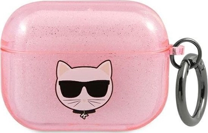 Изображение Karl Lagerfeld Etui ochronne KLA3UCHGP Glitter Choupette do AirPods 3 róowe