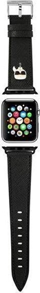 Attēls no Karl Lagerfeld Karl Lagerfeld Pasek KLAWLOKHK Apple Watch 42/44/45mm czarny/black strap Saffiano Karl Heads