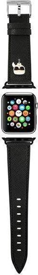 Picture of Karl Lagerfeld Karl Lagerfeld Pasek KLAWLOKHK Apple Watch 42/44/45mm czarny/black strap Saffiano Karl Heads