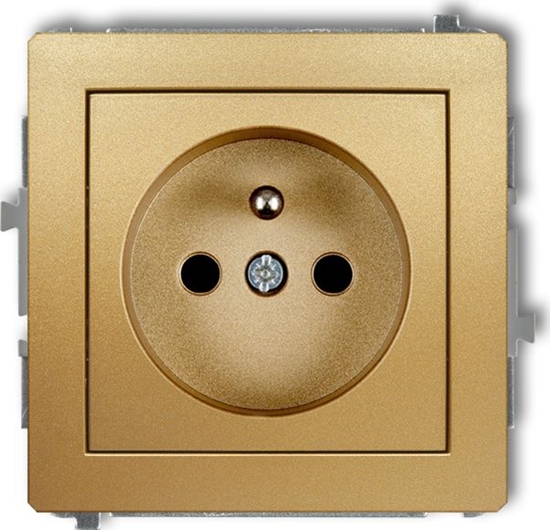 Picture of Karlik DECO Gniazdo pojedyncze z/u 2P+Z zoty 29DGP-1z