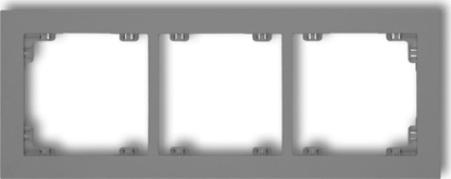 Picture of Karlik Deco Ramka uniwersalna potrójna z tworzywa szary mat (27DR-3)
