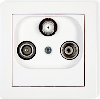 Picture of Karlik Gniazdko podtynkowe abonenckie RTV-SAT kocowe 1,5dB biae (DGS)