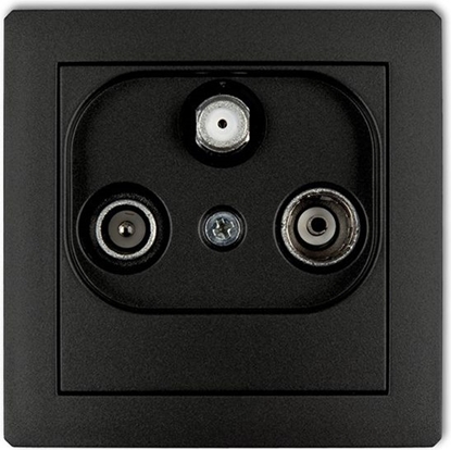 Picture of Karlik Gniazdo antenowe Deco RTV-SAT kocowe 1,5dB czarny mat (12DGS)