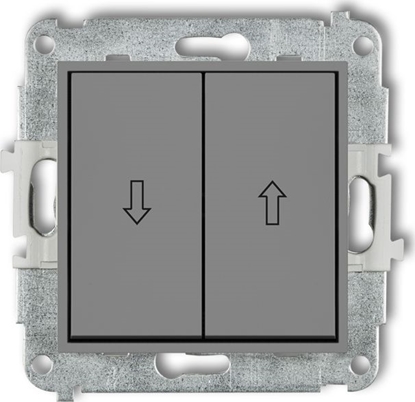 Picture of Karlik Mini Przycisk aluzjowy szary mat (27MWP-8)