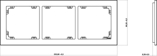 Изображение Karlik Ramka Deco podwójna czarny efekt szka spód: czarny (12-12-DRS-3)