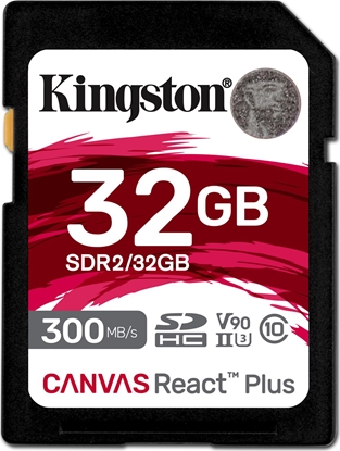 Attēls no Karta Kingston Canvas React Plus SDHC 32 GB Class 10 UHS-II/U3 V90 (SDR2/32GB)