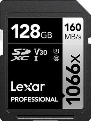 Attēls no Karta Lexar Professional 1066x SDXC 128 GB Class 10 UHS-I/U3 V30 (LSD1066128G­BNNNG)