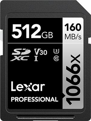 Attēls no Karta Lexar Professional 1066x SDXC 512 GB Class 10 UHS-I/U3 V30 (LSD1066512G­BNNNG)
