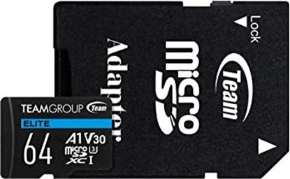 Attēls no Karta TeamGroup Elite MicroSDXC 64 GB Class 10 UHS-I/U3 A1 V30 (TEAUSDX64GIV30A103)