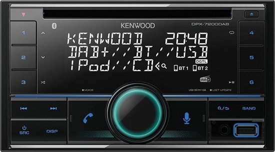Изображение Radio samochodowe Kenwood Radioodtwarzacz samochodowy Kenwood DPX-7200DAB 2DIN z BT