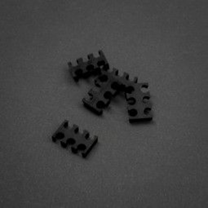 Picture of King Mod Services Grzebie na kable 6 otworów 3mm Czarny 5 sztuk (ZUUV-174)