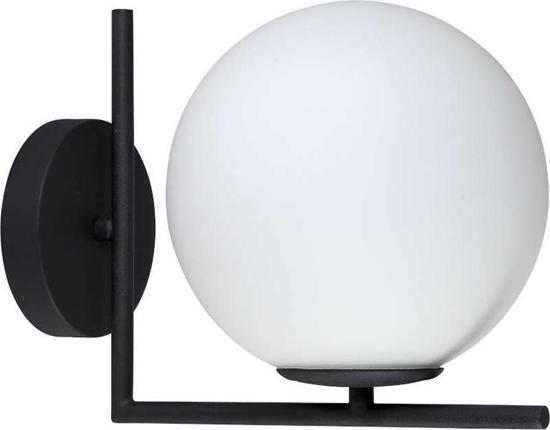 Picture of Kinkiet Mdeco cienna LAMPA szklana CONDI MBM-7475/1 BL MDECO loftowa OPRAWA kinkiet kula ball czarna biaa