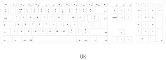 Picture of Klawiatura aluminiowa Mac bluetooth podświetlana srebrna