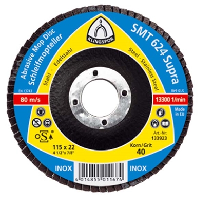 Attēls no Klingspor ciernica talerzowa listkowa 125mm gr. 40 SMT 624 222107