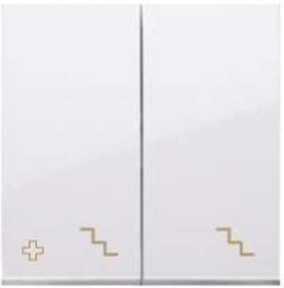 Изображение Kontakt-Simon 54 Klawisz do cznika podwójnego schodowego SW6/2M antybakteryjny biay DKW6AB11 (WMDL-K8x2xx-011AB)