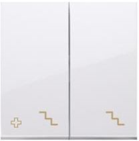 Изображение Kontakt-Simon 54 Klawisz do cznika podwójnego schodowego SW6/2M antybakteryjny biay DKW6AB11 (WMDL-K8x2xx-011AB)
