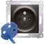Attēls no Kontakt-Simon Gniazdo wtyczkowe pojedyncze Data z kluczem uprawniajcych 16A IP20 antracyt (DGD1.01/48)