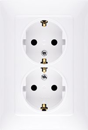 Attēls no Kontakt-Simon Gniazdo wtyczkowe Simon 10 podwójne z uziemieniem schuko biay (CGSZ2/11)