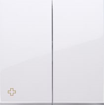 Attēls no Kontakt-Simon Klawisz podwójny do SW5M i SP2M Simon 54 antybakteryjny biay (DKW5/AB11)