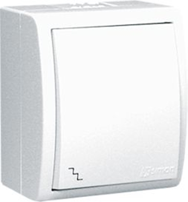 Attēls no Kontakt-Simon cznik schodowy Simon Aquarius pojedynczy hermetyczny 10AX biay (AQW6L/11)