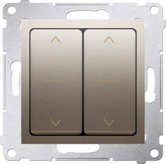 Picture of Kontakt-Simon cznik aluzjowy Simon 54 trójpozycyjny podwójny 10A 250V zoty mat (DZW2.01/44)