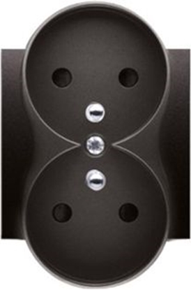 Attēls no Kontakt-Simon Pokrywa gniazda podwójnego z przesonami antracyt (DGZ2MZNP/48)