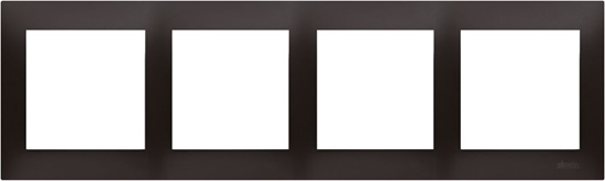 Picture of Kontakt-Simon Ramka 4-krotna 54 Premium do puszek karton-gips antracyt metalizowany (DRK4/48)