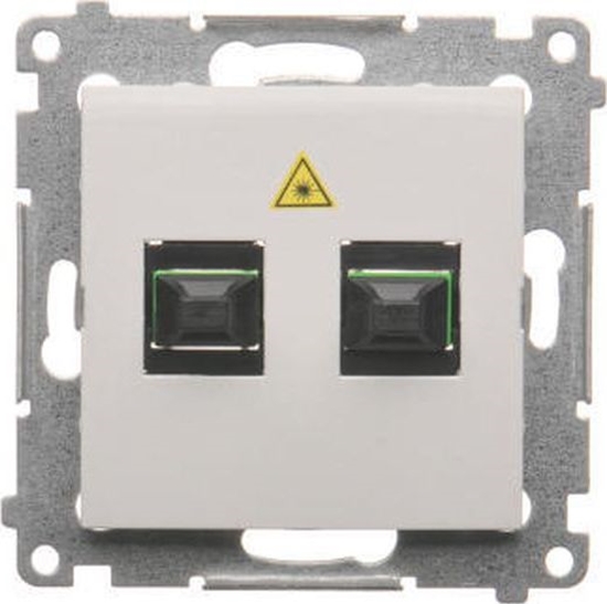 Picture of Kontakt-Simon Simon 54 Gniazdo wiatowodowe / optyczne podwójne biay DGS2.01/11