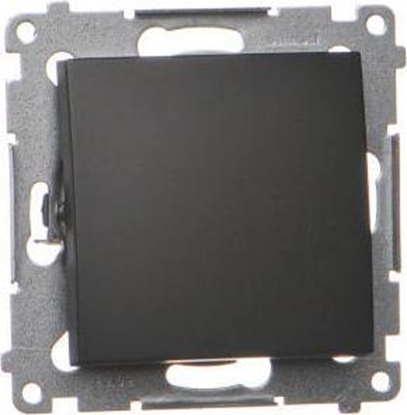 Picture of Kontakt-Simon Simon 54 Przycisk pojedynczy zwierny bez piktogramu (modu) 10AX 250V szybkozcza czarny mat DP1.01/49