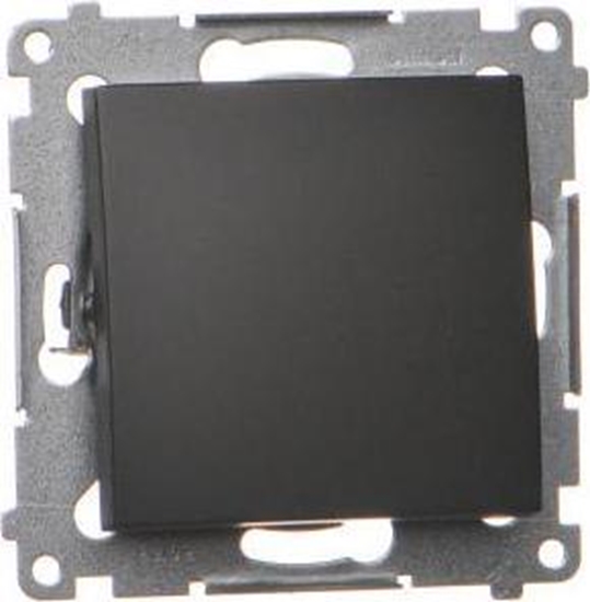 Picture of Kontakt-Simon Simon 54 Przycisk pojedynczy zwierny bez piktogramu (modu) 10AX 250V szybkozcza czarny mat DP1.01/49