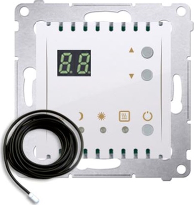 Attēls no Kontakt-Simon Simon 54 Regulator temperatury z wywietlaczem z czujnikiem zewntrznym 16(2) A 230V biay DTRNSZ.01/11