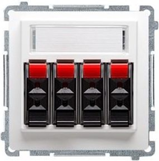 Picture of Kontakt-Simon Simon Basic Gniazdo gonikowe poczwórne z polem opisowym biae BMGL34.01/11 (WMUG-04000x-1011)