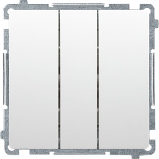 Picture of Kontakt-Simon Simon Basic Przycisk potrójny (modu) 10AX, 250V~, szybkozcza biay BMP31.01/11