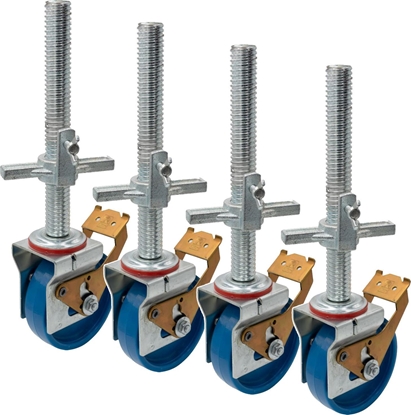 Изображение Krause Zestaw rolek jezdnych fi 150mm (4 sztuki z regulacj w zakresie 15cm)