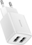 Attēls no Baseus Baseus Compact Quick Charger, 2x USB, 10.5W (white)